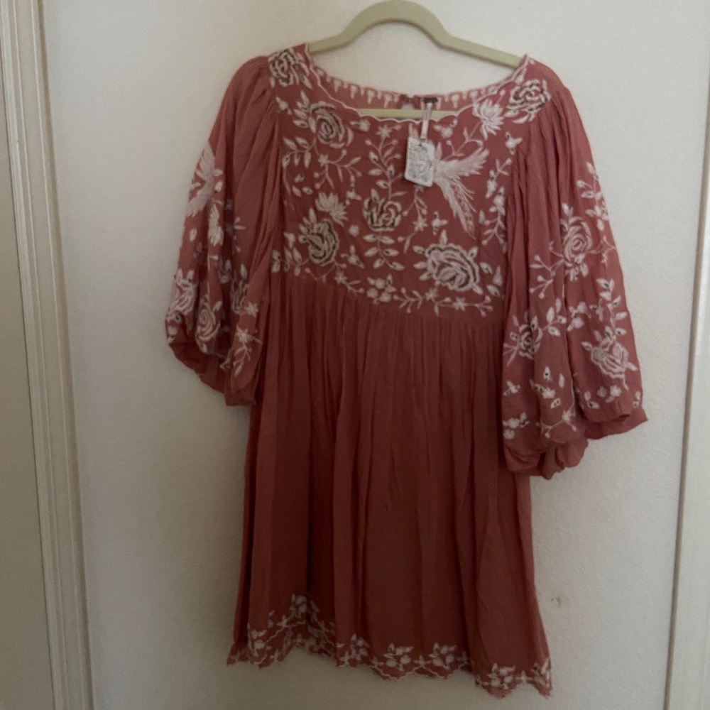 Free People Embellished Dress — Pink
